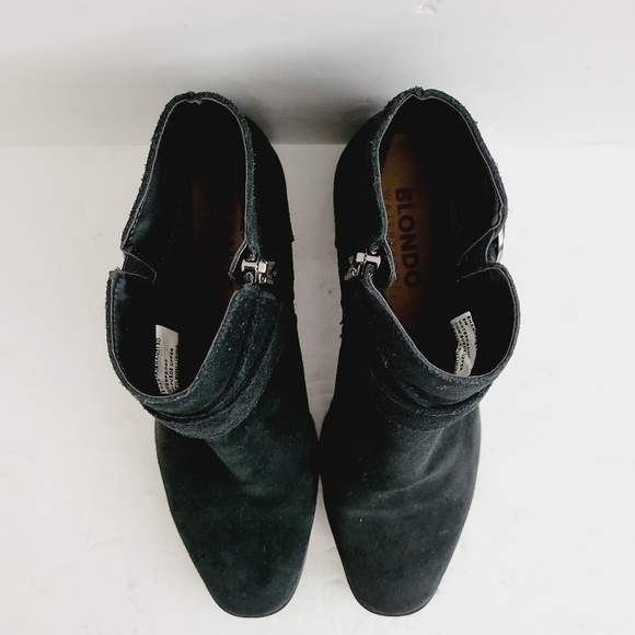 New Blondo Women's Stacy Buckle Detail Suede Waterproof Booties, Size 8 - Picture 4 of 9